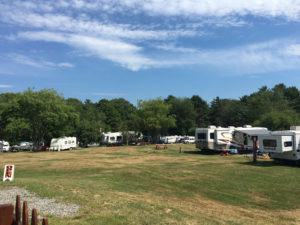 view of rv campsites at meadowbrook camping near popham beach